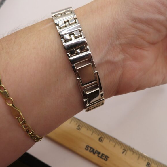 Mudd Watch Ladies SIlver Tone Rhinestones - Picture 6 of 7